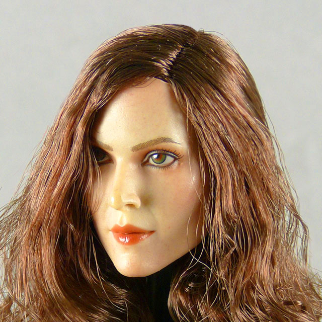 GAC Toys 1/6 Scale Female Caucasian Head Sculpt (Pale Suntan) With Rooted Medium Brown Hair
